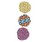 VALICLUD Bonnets Ronds et Couvrant Toute la Tête Lot de 3 en Satin pour Garçon et Filles, Respirants pour Protéger Cheveux Pendant la Nuit