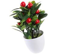 VALICLUD Bonsaï Artificiel Réaliste avec Pot Arbre de Simulation Fruitier Plante Intérieur Décorative pour Maison Bureau Chambre et Style Moderne et
