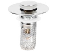 VALICLUD Bouchon de Vidange Lavabo Salle de Bain Pressé Anti-fissure et Filtre Anti-cheveux pour Évier et Vasque