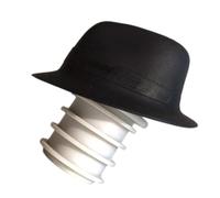 VALICLUD Bouchon de Vin en Silicone Étanche de Chapeau Melon Noir, 1 Pièce, Bouchon de Bouteille pour Conservation et Décoration, Accessoire Bar pour Soirée et Présent