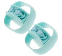 VALICLUD Bouchons D’Oreilles Antibruit en Silicone Souple Double Couche 4 Pcs Étui de Rangement Bleu Isolation Phonique pour Sommeil Étude et Voyage du Bruit Ambiant