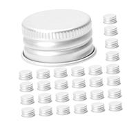 VALICLUD Bouchons en Aluminium pour Petits Flacons Transparent 50Pcs Anti-Fuite Design Portable Couvercles Filetés Étanches pour Bouteilles en Verre Bouchons de Remplacement la Cuisine