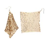 VALICLUD Boucles D’oreilles Pendantes Métal à Pampilles Disco Pour Femmes, Design Géométrique Carré, Alliage Sûr Doré, Accessoire Mode Pour Fêtes Et Soirées, Élégant Et Léger