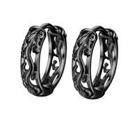 VALICLUD Boucles Oreilles Dragon Homme Vintage Style Anneau Rond Petit Pendentif Bijoux Masculins Noir