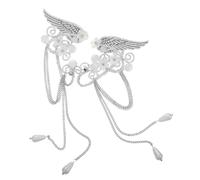 VALICLUD Boucles Oreilles Elfe à Pompons Clips Oreilles Floraux Bijoux Elfiques Pendantes pour Femmes Déguisements de Fées Mariages Carnavals