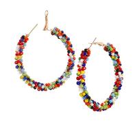 VALICLUD Boucles Oreilles Femme Hippie Coloré Pendantes Légères et Durables pour Travail et Voyage