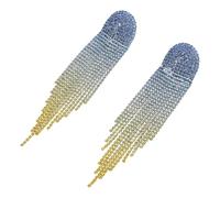 VALICLUD Boucles Oreilles Longues à Dégradées Scintillant Légères et Résistantes Boucles Pendantes Élégantes pour Mariage et Fêtes