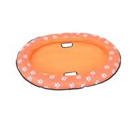 VALICLUD Bouée Gonflable pour Petits Chiens, Radeau de Piscine Orange | Pvc à Double Couche, Texture Antidérapante Gaufrée, Anneau D’attache Intégré, Sangle de Transport