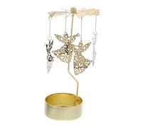 VALICLUD Bougeoir Rotatif Carrousel Métal Doré Grosse Taille Support de Bougie Chauffe-Plat Rotation Mécanique Décorations de Mariage Fête Présent Original