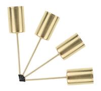 VALICLUD Bougeoirs Coniques en Métal Doré 4 Pièces avec Coupelles à Bougie à Pointe pour Décoration De Fête, Centre De Table Romantique, Ambiance Chaleureuse pour Mariage Et Dîner