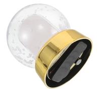 VALICLUD Boule à Neige à Remplir 85 MM Socle Doré Cadre Photo Plastique Vierge Kit DIY pour Personnalisation Photo Décoration Noël et Présents Souvenirs Hiver