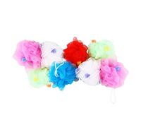 VALICLUD Boule De Bain Éponge Douce 8 Pièces Grosse Taille Assorties Exfoliante Corps Accessoire De Bain Facile à Utiliser