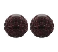 VALICLUD Boules de Baoding en Bois Sculptées Tête de Lionceau pour Massage des Mains, Relaxation Paume et Thérapie Physique, Balle de Renforcement pour Adultes et Seniors