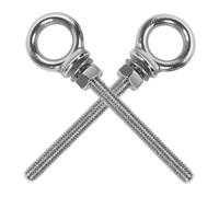 VALICLUD Boulons à Œil Robustes en Acier Inoxydable M6 X 60, 2 Pièces, Haute Dureté, Usage Solide pour Bateaux et Quais en Extérieur, avec Écrou et Rondelle Argenté