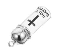 VALICLUD Bouteille Eau Bénite Verre avec Croix Rechargeable pour Baptême Chrétien Décoration pour Maison et Église Flacon pour Pâques