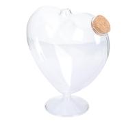 VALICLUD Bouteilles Décoratives en Verre Transparent à Motif Paysage Bouchon en Liège, Bocaux de Cœur pour Pot Décoratif Suspendu ou Présent Invité Mariage