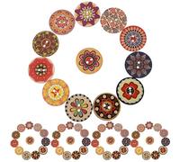 VALICLUD Boutons Artisanaux Décoratifs et Faciles à Utiliser 100 Pièces en Bois Vintage Deux Trous et Présents D'anniversaire pour Vêtements et Ceintures pour Loisirs Créatifs