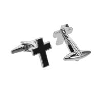 VALICLUD Boutons de Manchette pour Hommes en Alliage Noir, Design Minimaliste Élégant, Confortables à Porter pour Occasions Spéciales et Cérémonies
