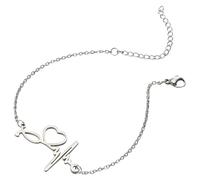 VALICLUD Bracelet Cœur Géométrique Cœur Battant pour Femme Design Simple et Anniversaire et Saint Valentin Amitié