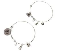 VALICLUD Bracelet Cœur Inoxydable Ajustable Mère-fille, Bijoux Cœur Doudou, Bracelet Relation Femme Fille, Présent Fête des Mères, Taille Unique, Coloris Argenté