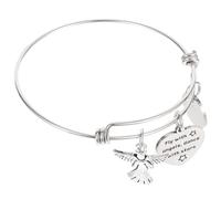 VALICLUD Bracelet Décoratif pour Fille en Acier Inoxydable Pendentif Gravé Fly With Angels Bijou de Poignet Présent Personnalisé pour Anniversaire ou Fête 1 Pièce