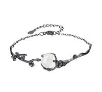 VALICLUD Bracelet Femme Argent Créatif Agate Ajustable Confortable pour Usage Quotidien et Fêtes
