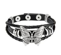 VALICLUD Bracelet Gothique Punk Unisexe Tressé Multi-couches Jonc Résistant et Confortable pour Fêtes et Occasions Spéciales