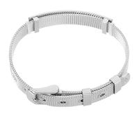 VALICLUD Bracelet Jonc en Acier Inoxydable Argenté pour DIY Boucle Réglable, Réutilisable et Gravure Personnalisée, pour Cadeau d'Anniversaire