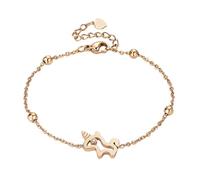 VALICLUD Bracelet Licorne Femme 18k Plaqué or En Acier Inoxydable Titanium, Bijou Poignet Pour Fête Et Usage Quotidien, Style Élégant Et Solide