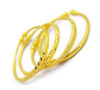 VALICLUD Bracelet Manchette Femme en Laiton Imitation Gypsophile Effet Pluie de Étoiles Filantes Ouvert Réglable Finition Plaquée Or Bijou Simple et Mode pour Présent et Cérémonie