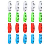 VALICLUD Bracelets en Silicone Football Étanches et Anti-transpiration, Lot de 20 Pièces pour Supporters et Membres D'équipe Lors de Fêtes et Matchs
