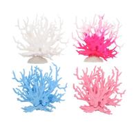 VALICLUD Branches Coralliennes Artificielles pour Aquarium - 4 Pièces Décoratives en Plastique - Modèle de Faux Corail pour Aménagement Paysager D’Aquarium Récifal Décoration Corail