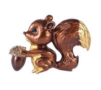 VALICLUD Broche Écureuil Décorative Marron en Métal, Épingle Animale Élégante pour Mariée et Garçon et Filles, Ornement Original Style Coréen pour Présent de Noël