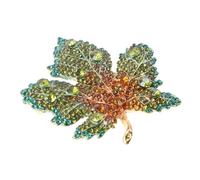 VALICLUD Broche Feuille D'érable En Cristal Robe Goupille Décoration Broche D'automne Merci De Donner Un Décor Clips De Broche Broches D'automne Pour Femmes Broche Broche Green Strass