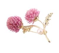 VALICLUD Broche Fleur Rose Éternelle Épingle Élégante Résistante Décoloration Accessoire Vintage pour Robe Cardigan Chapeau et Écharpe Femme