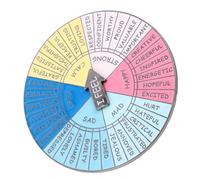 VALICLUD Broche Roue des Émotions Rotative en Métal Petite Taille Accessoire Coloré pour Motivation Sociale Broche de Fête Ludique pour Interactions et Expression D’Humeur