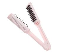 VALICLUD brosse à cheveux portative brosse à lisure de cheveux redresser le peigne accessoire de peigne en fer plat brosse lissante peigne chaud poils en plastique rose