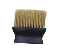 VALICLUD Brosse de à Poils Doux Jaune et Manche Noir Brosse à Cou pour Salon de Coiffure pour Épousseter Cheveux et Visage Pratique