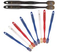 VALICLUD Brosses à Dents Couleur Aléatoire Lot de 10 en Charbon de Bambou Plusieurs styles Matériau Pp et Pbt Super Fines, sans Métaux Lourds pour Soins Bucco-dentaires en Salle de Bain