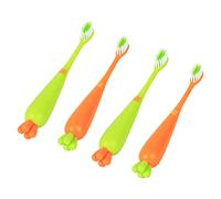 VALICLUD Brosses à Dents Pour Garçon Et Filles Carotte Et Radis Doux 4 Pièces Tête Souple Ensemble Coloré Pour Tout-petits Nettoyage Buccal Fiable