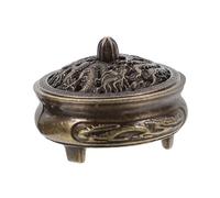 VALICLUD Brûleur Dencens Miniature Métal Support Compact pour Intérieur Diffuseur Décoratif Zen pour Petit Brûle Parfum Design Dragon et Phénix pour Usage Domestique