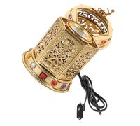 VALICLUD Brûleur Électrique Décoratif Style Moyen Orient Diffuseur sans Flamme pour Maison Compact et Stable Or Élégant pour Décoration Intérieure