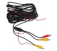 VALICLUD Câble Audio-vidéo de Recul 6m Deux-en-un Noir en Plastique Compatible Caméra de Recul et Moniteur de Stationnement pour Voitures et Véhicules Complexes