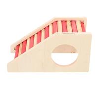VALICLUD Cachette Multifonction en Bois pour Hamster Échelle Nid Trapézoïdal Bicolore Maison Décorative et Aire de Jeu Sûre pour Petits Rongeurs - Accessoire pour Cage D’Animaux Petits