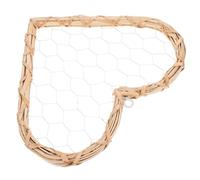 VALICLUD Cadre Photo Mural de Cœur en Osier Tressé, Cadre D'exposition d'art Vintage, Porte-Photos Décoratif pour Maison, Décoration Murale Rustique, Support Photo Unique