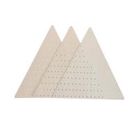 VALICLUD Cadres de Couronnes en Bois Beige Triangulaires Pré-percés Réutilisables, Lot de 3 pour Décorations Murales Fête, pour Loisirs Créatifs DIY
