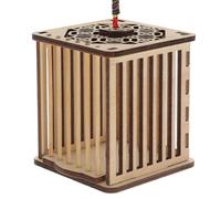 VALICLUD Cage à Sauterelles en Bois Carré Ventilation Perforée Habitat Extérieur Stable pour Élevage D’Insectes Cage Domestique pour Observation Naturelle 1 Pièce