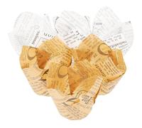 VALICLUD Caissettes à Muffins Tulipes 100 Pcs en Papier Kraft et Blanc, Moules Jetables pour Cuisson Pâtisserie, Stands de Restauration et Fêtes Style Aléatoire