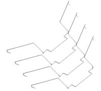 VALICLUD Camping 4 Clips en Fil D'acier pour Fixation Sécurisée Ventilateur CPU Radiateur Ordinateur, Installation Facile, Lot de 4 Pièces Argenté pour Support Rapide