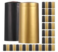 VALICLUD Capsules Thermorétractables pour Bouteille de Vin Lot de 200 Pièces 100 Noires 100 Dorées Film Rétractable Étanche pour Scellage Hermétique et Préservation du Vin Accessoire